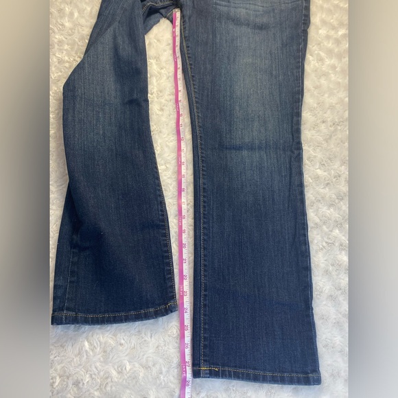 Simply Vera Vera Wang Pants Size 14 Jeans Roll Cut Capri Beautiful Darker Wash - Picture 7 of 11